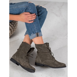 Filippo Botas de cuero clásicas gris 3