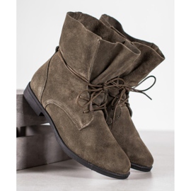 Filippo Botas de cuero clásicas gris 4