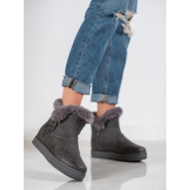 SHELOVET Botines con cremallera gris 2 SHELOVET Botines con cremallera gris 2