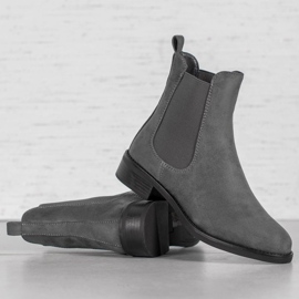 SDS Botines Chelsea de ante gris 2