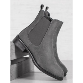 SDS Botines Chelsea de ante gris 3