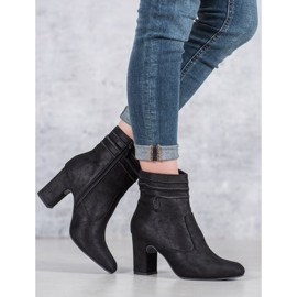 Kylie Botas de ante de tacón alto negro 6