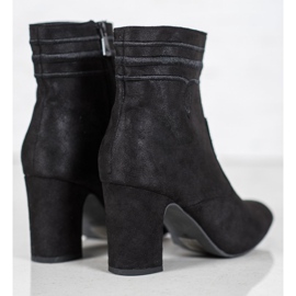 Kylie Botas de ante de tacón alto negro 4