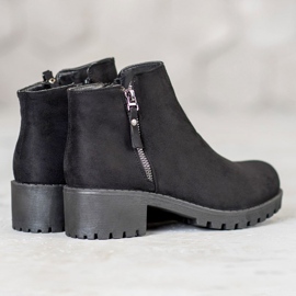 Diamantique Botines negros con cremallera 3