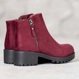 Diamantique Botas burdeos con cremallera negro 3