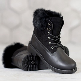 SHELOVET Tramperos con piel negro 2