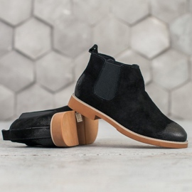 SDS Botas Chelsea de piel negro 2
