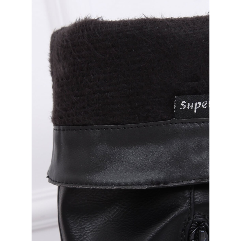 Botas planas de mujer negras 1084-PG Black negro 2