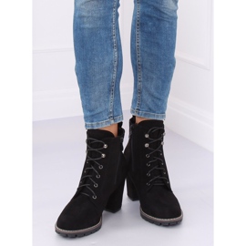 Botas negras de tacón alto con cordones 7081 Black negro 2 Botas negras de tacón alto con cordones 7081 Black negro 2