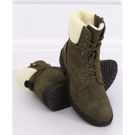 Botas verdes con cordones K-9926 Green 1 Botas verdes con cordones K-9926 Green 1