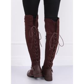 Botas mosqueteras con tacón plano marrón 688-3 Marrón 1 Botas mosqueteras con tacón plano marrón 688-3 Marrón 1