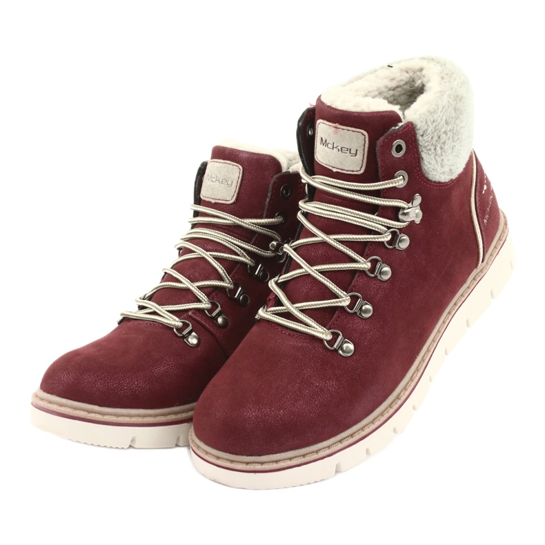 Botas de invierno con cordones MCKEY 1072 marrón multicolor gris 3 Botas de invierno con cordones MCKEY 1072 marrón multicolor gris 3