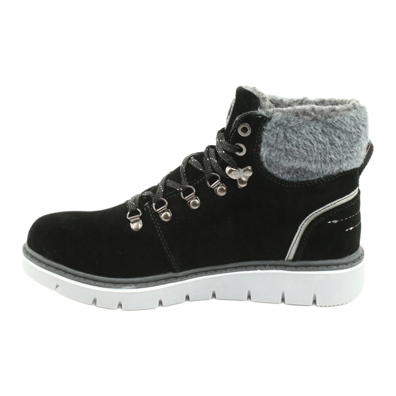 Botas de invierno con cordones MCKEY 1072 negro gris 2