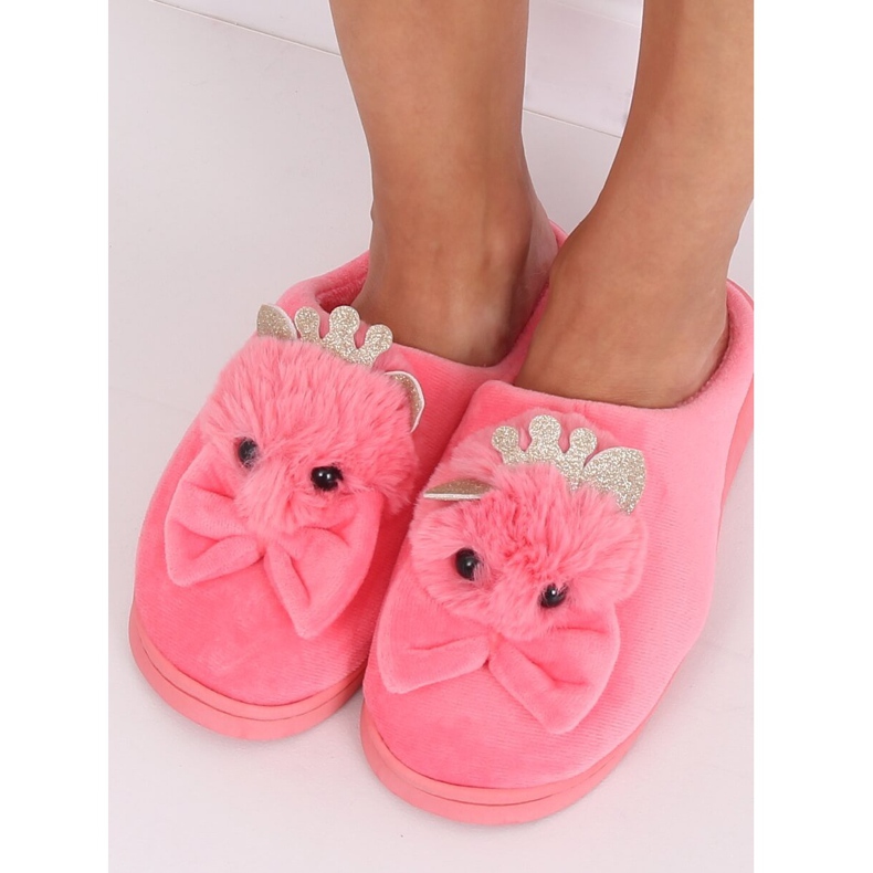 Pantuflas de mujer rosa oscuro DD112 Rojo rosado 2