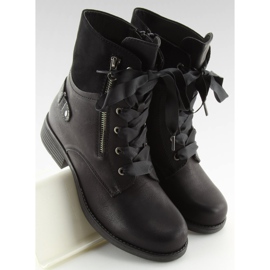 Botas negras con cordones negro 17103-2 Negro II Calidad 7