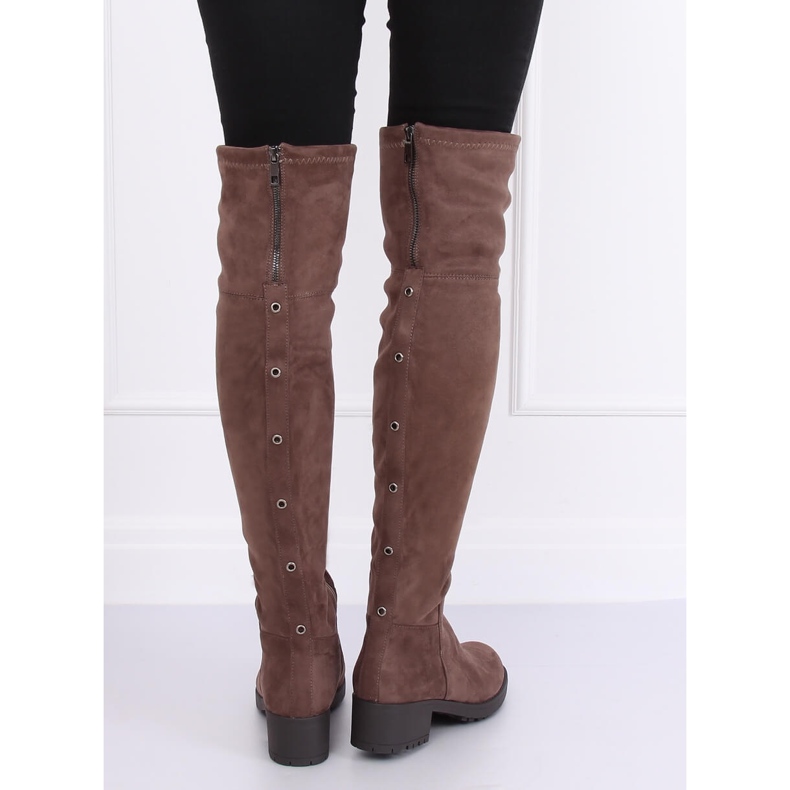 Botas de montar para mujer beige-marrón 0-207 Khaki 2