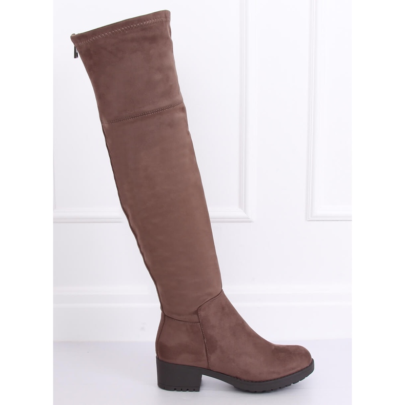 Botas de montar para mujer beige-marrón 0-207 Khaki 1