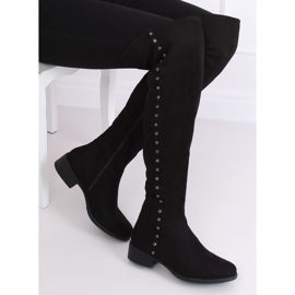 Botas de muslo de mujer negras 539-A Black negro 3