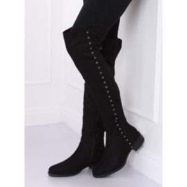 Botas de muslo de mujer negras 539-A Black negro 1