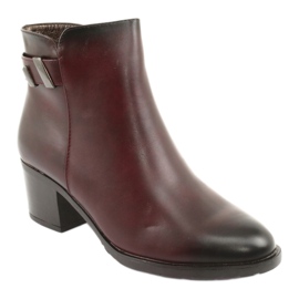 M.Daszyński Botas en la cremallera con aislamiento Daszyński SA153 claret rojo multicolor 1