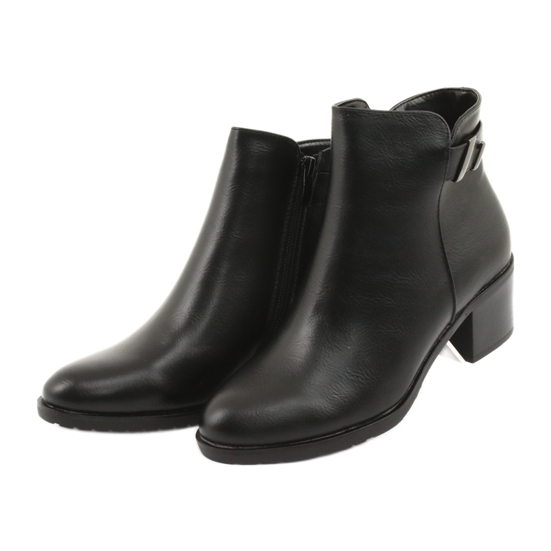 M.Daszyński Botas negras con cremallera Daszyński SA153 negro 3 M.Daszyński Botas negras con cremallera Daszyński SA153 negro 3