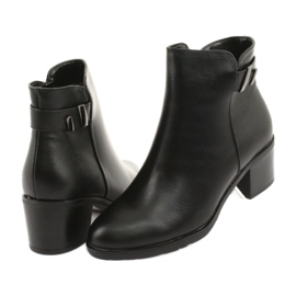 M.Daszyński Botas negras con cremallera Daszyński SA153 negro 4 M.Daszyński Botas negras con cremallera Daszyński SA153 negro 4