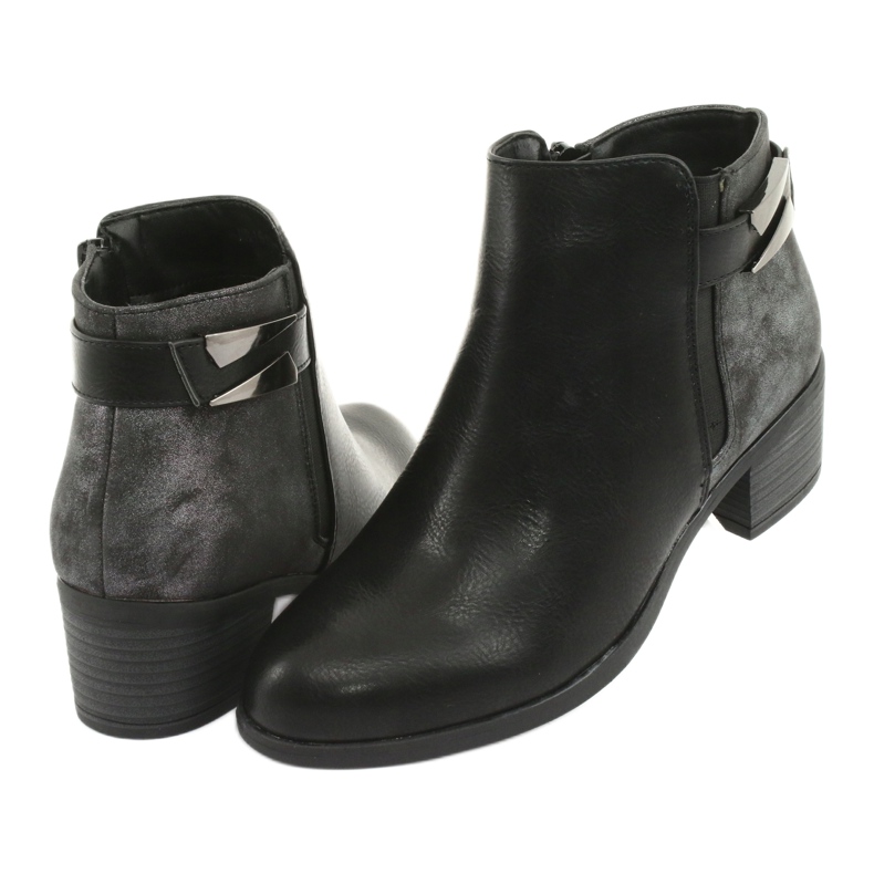 M.Daszyński Botas Jodhpur Daszyński 1919 hebilla negra negro gris 4