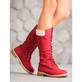 Seastar Botas cálidas con cordones rojo 2