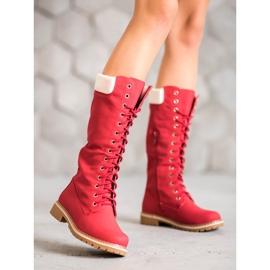 Seastar Botas cálidas con cordones rojo 3