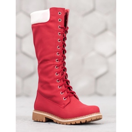 Seastar Botas cálidas con cordones rojo 4