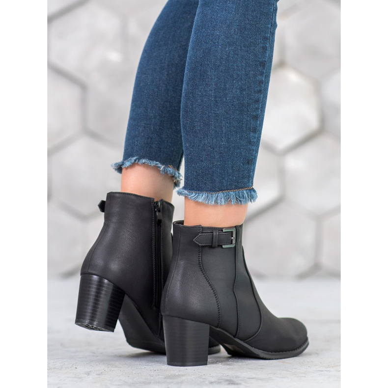 J. Star Botas clásicas de tacón alto negro 1