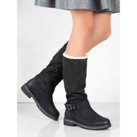 Super Me Botas con piel de oveja negro 3