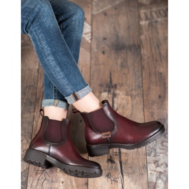 Botines Chelsea granate VINCEZA rojo 2