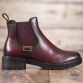 Botines Chelsea granate VINCEZA rojo 4