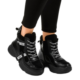 Zapatillas de mujer negras con aislamiento F803-7 negro 2 Zapatillas de mujer negras con aislamiento F803-7 negro 2