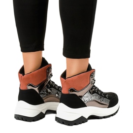 Zapatillas de mujer negras con aislamiento F-19208-1 negro multicolor 2