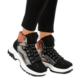 Zapatillas de mujer negras con aislamiento F-19208-1 negro multicolor 3