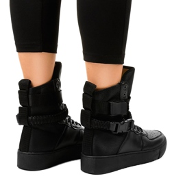 Deportivas planas negras Y-207 negro 3