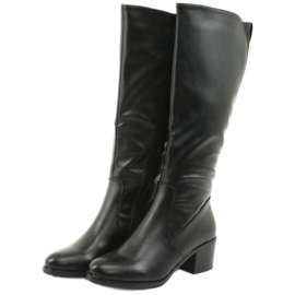 M.Daszyński Botas de tacones altos con aislamiento Daszyński 153 negro 3