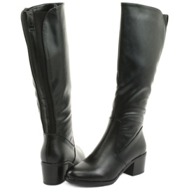 M.Daszyński Botas de tacones altos con aislamiento Daszyński 153 negro 4