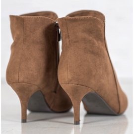 Kylie Botines de gamuza con tacón alto marrón 2
