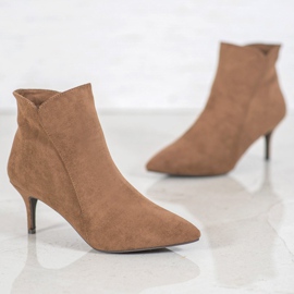 Kylie Botines de gamuza con tacón alto marrón 3