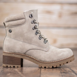 Goodin Botas beige con piel de oveja 1