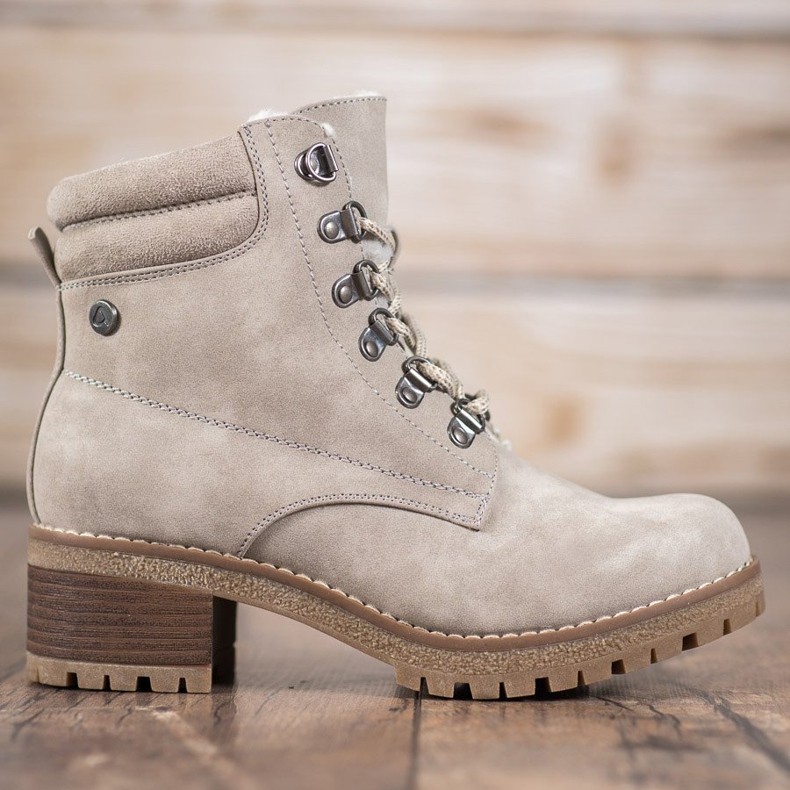 Goodin Botas beige con piel de oveja 1 Goodin Botas beige con piel de oveja 1