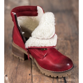 Goodin Botas rojas con piel de oveja rojo 1 Goodin Botas rojas con piel de oveja rojo 1