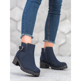 J. Star Botas de ante azul marino 2