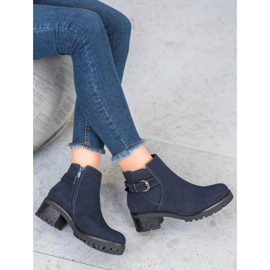 J. Star Botas de ante azul marino 3