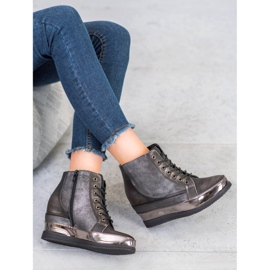 Sergio Leone Zapatillas Plateadas gris 3
