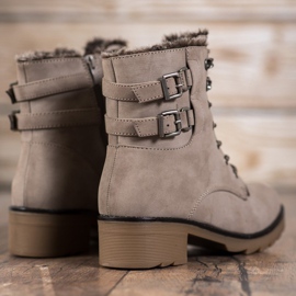 Sergio Leone Botas cálidas con cordones marrón 3