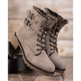 Sergio Leone Botas cálidas con cordones marrón 4